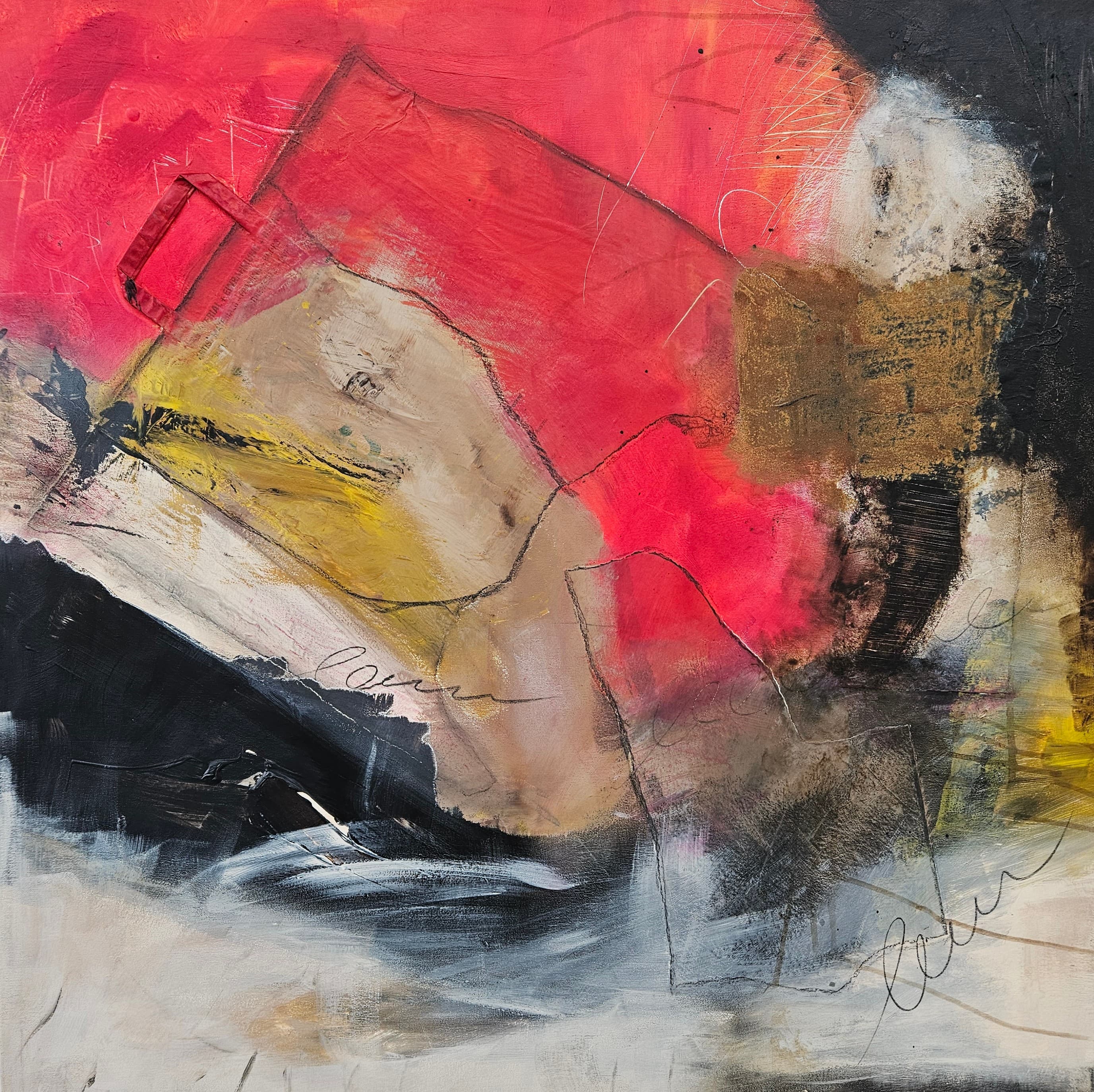 Zart und wild  100x100cm  1850.-