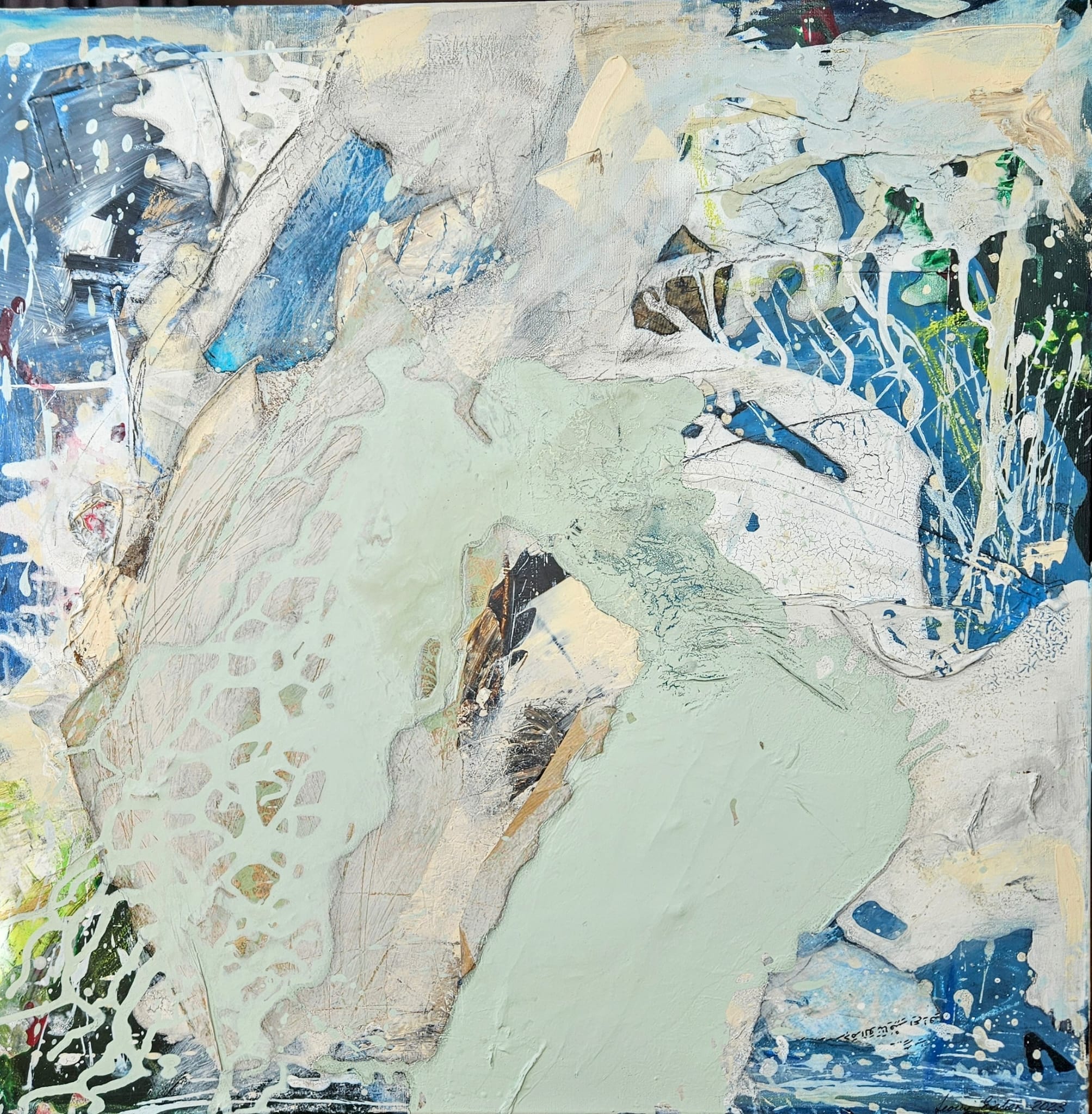 Deep sea  80x80cm  1600.-