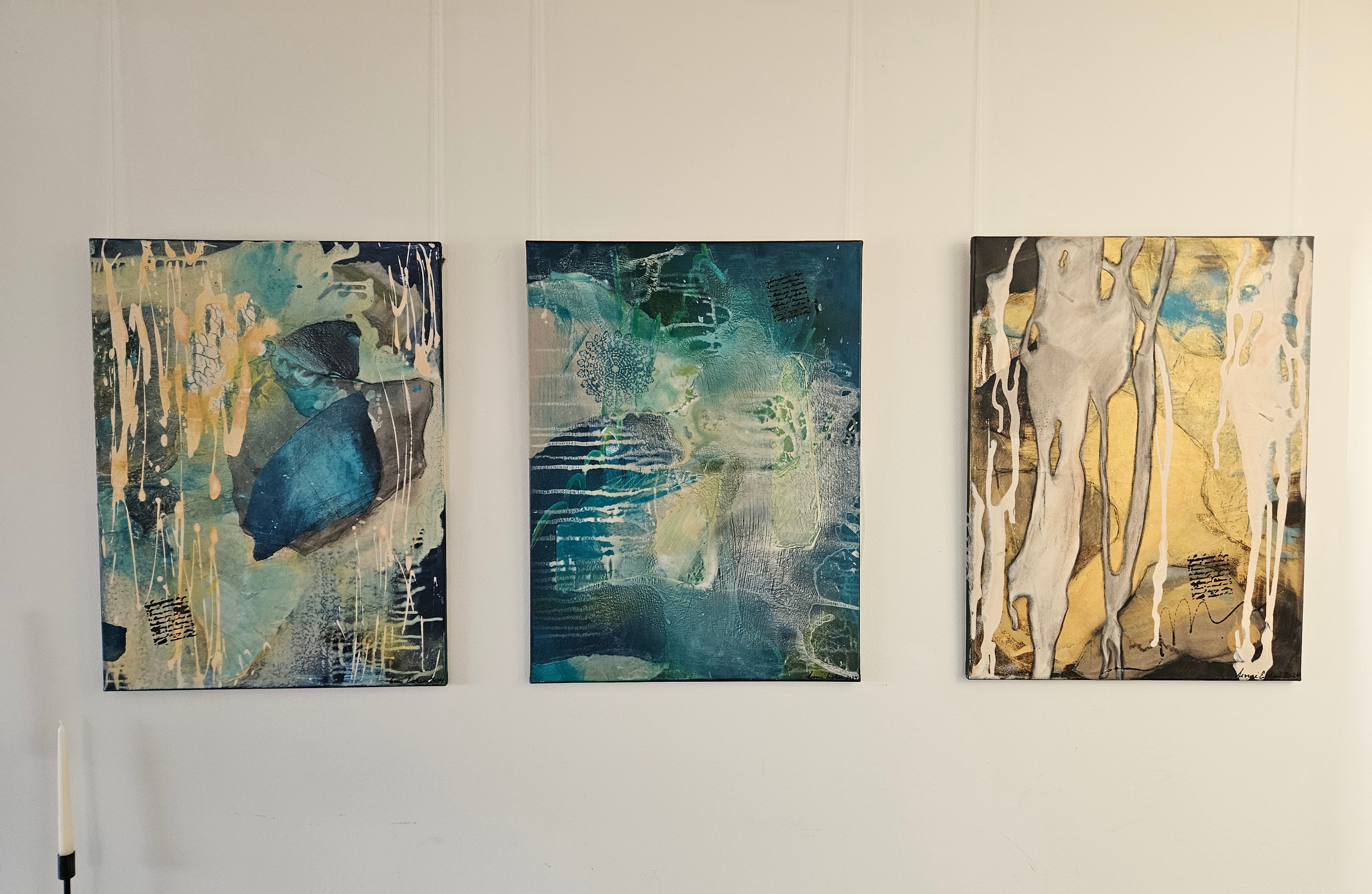 Cachet I, II & III   80x60cm  je 800.-/alle 2000.-